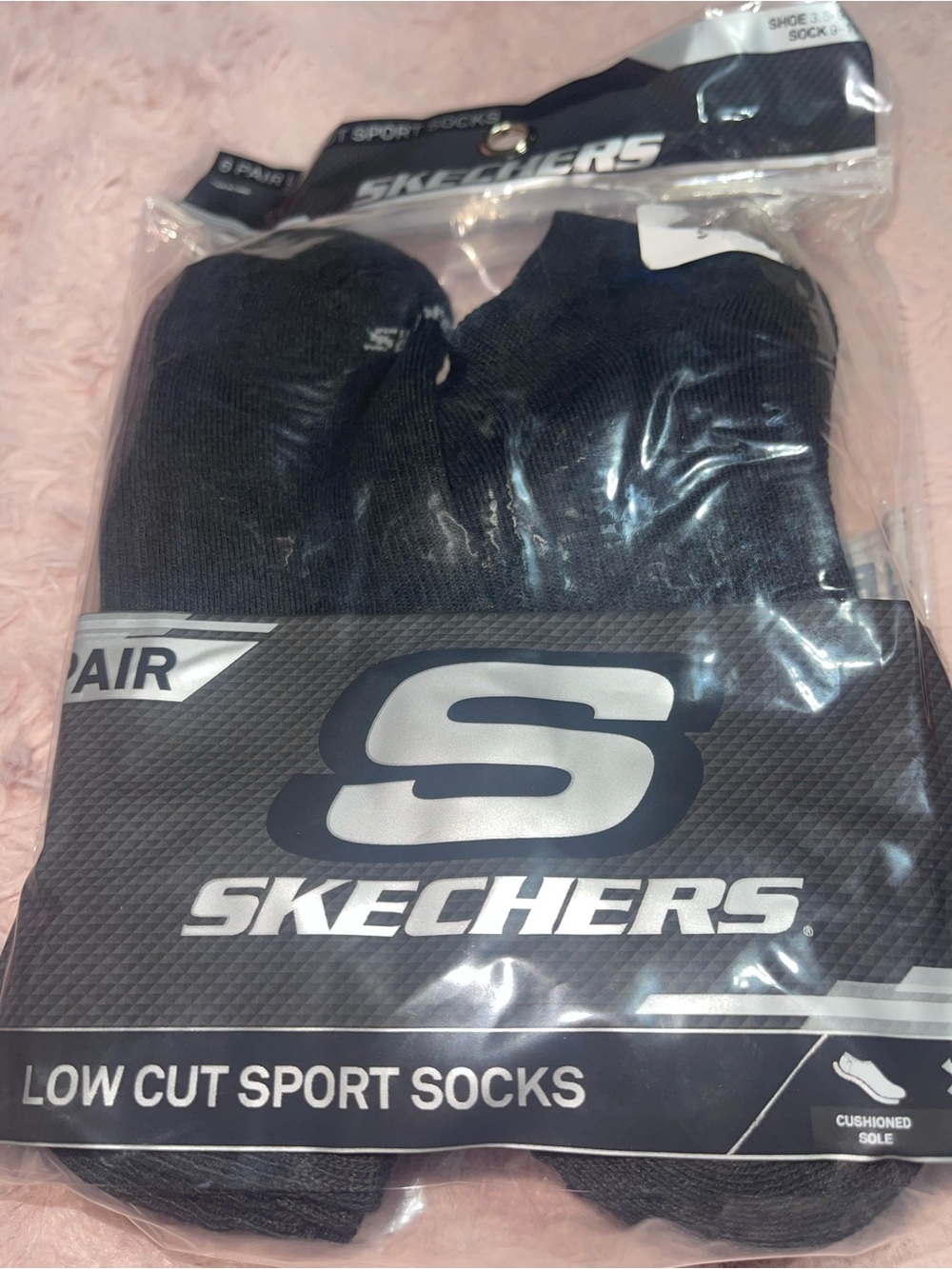 Skechers Unisex Low Cut Sport Socks - Black (6 Pair)